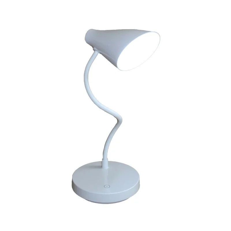 LED світильник настільний акумуляторний конусний, білий