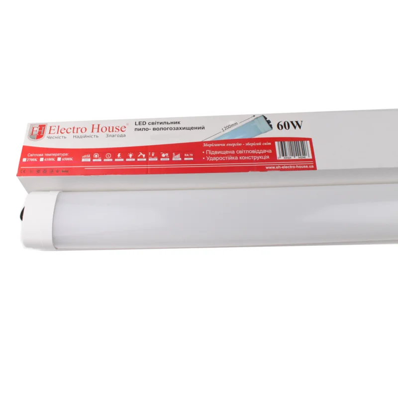 LED світильник ПВЗ IP65 60Вт 120 см холодний білий 6500К, 4800 Лм