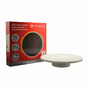 LED світильник настінний з контурним підсвічуванням 15 Вт  SMD2835, 3000К/4200К/6500K, 1500 Лм, білий