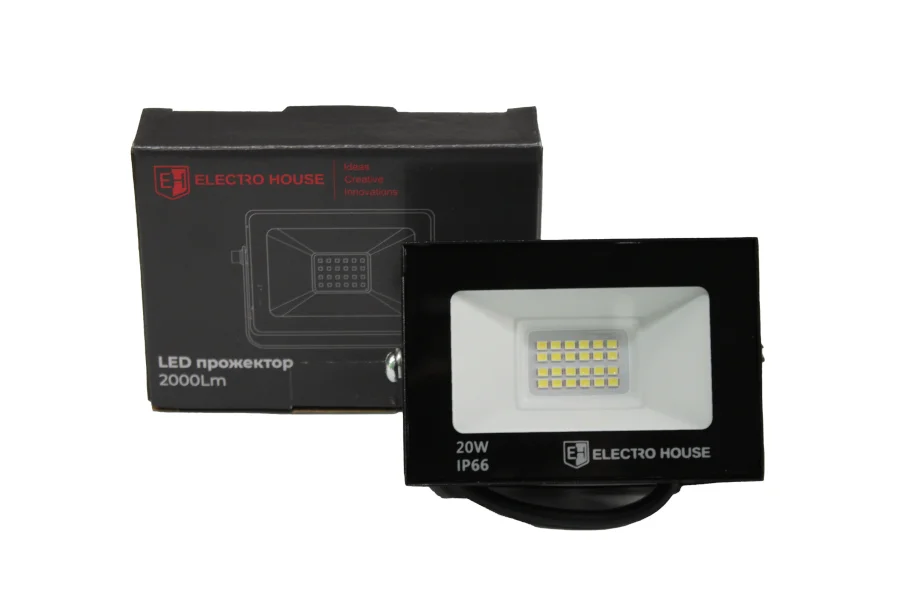 LED прожектор  2000 Лм   20Вт  6500К   холодний білий  SMD2835 — фото 2