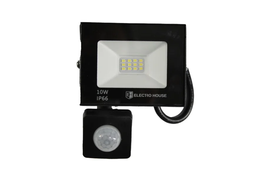 LED прожектор з датчиком руху 10Вт  1000 Лм  6500К   холодний білий  SMD2835 — фото 2