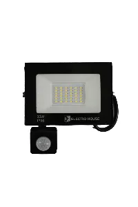 LED прожектор з датчиком руху 30Вт  3000 Лм  6500К   холодний білий  SMD2835