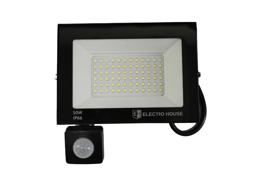LED прожектор з датчиком руху  50Вт  5000 Лм  6500К   холодний білий  SMD2835 — фото 2