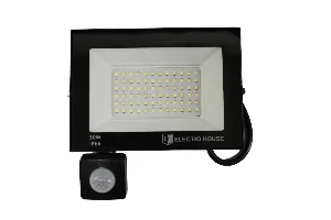 LED прожектор з датчиком руху  50Вт  5000 Лм  6500К   холодний білий  SMD2835