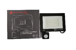 LED прожектор з датчиком руху  50Вт  5000 Лм  6500К   холодний білий  SMD2835 — фото 1
