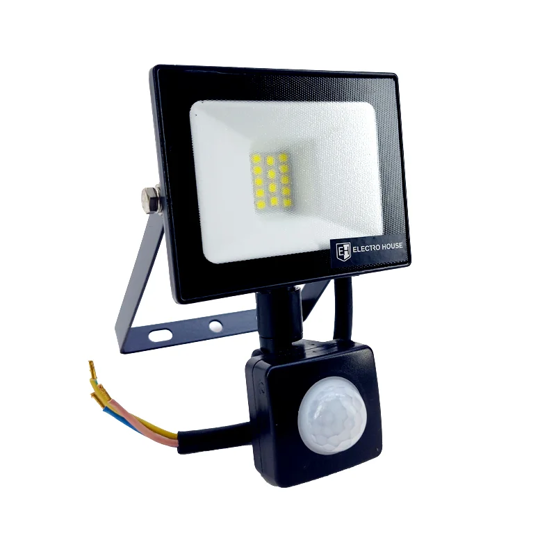 LED прожектор  с датчиком движения 10Вт SMD5730, холодный белый 6500К, 900 Лм — фото 2