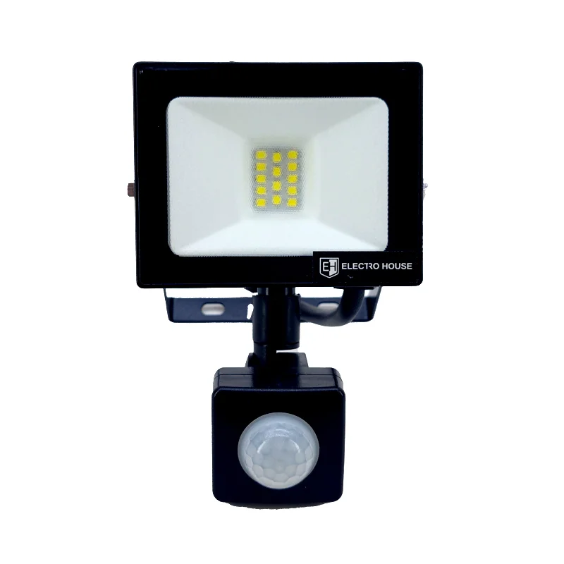 LED прожектор з датчиком руху 20Вт SMD5730, холодний білий 6500К, 1800 Лм — фото 3