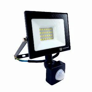 LED прожектор  с датчиком движения 30Вт SMD5730, холодный белый 6500К, 2700 Лм