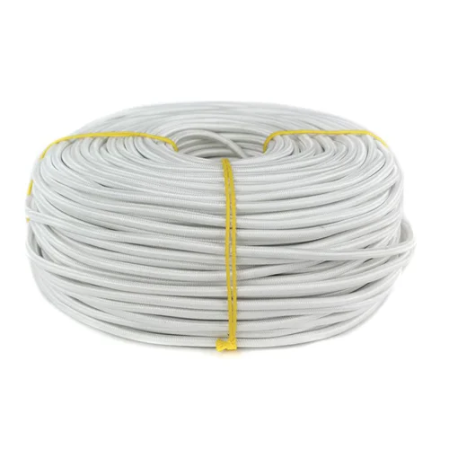 Провід в тканинної оплітці 2х 0,5 мм², білий
