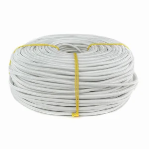 Провід в тканинної оплітці 2х 0,5 мм², білий