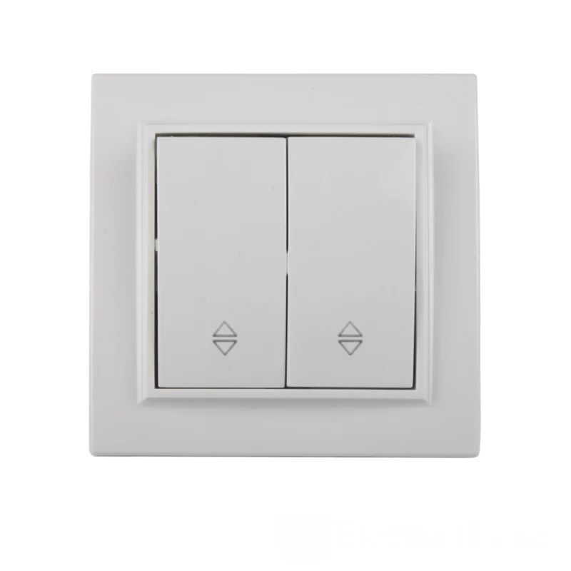 Вимикач подвійний прохідний, Enzo  білий