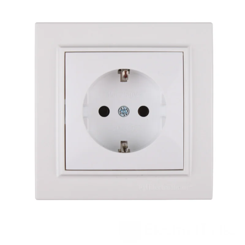 Розетка із заземленням 16А, Enzo  білий