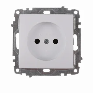 Механізм розетки без заземлення 16А, термопластик, Enzo  білий
