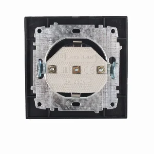 Розетка із заземленням 16A, Enzo  бездоганний графіт — фото 1