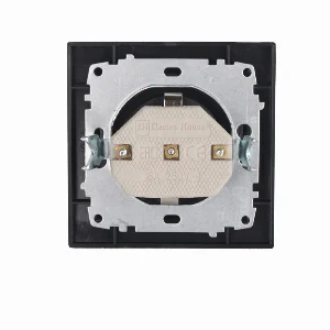 Розетка с заземлением с крышкой, влагозащищенная  16A, Enzo совершенный графит