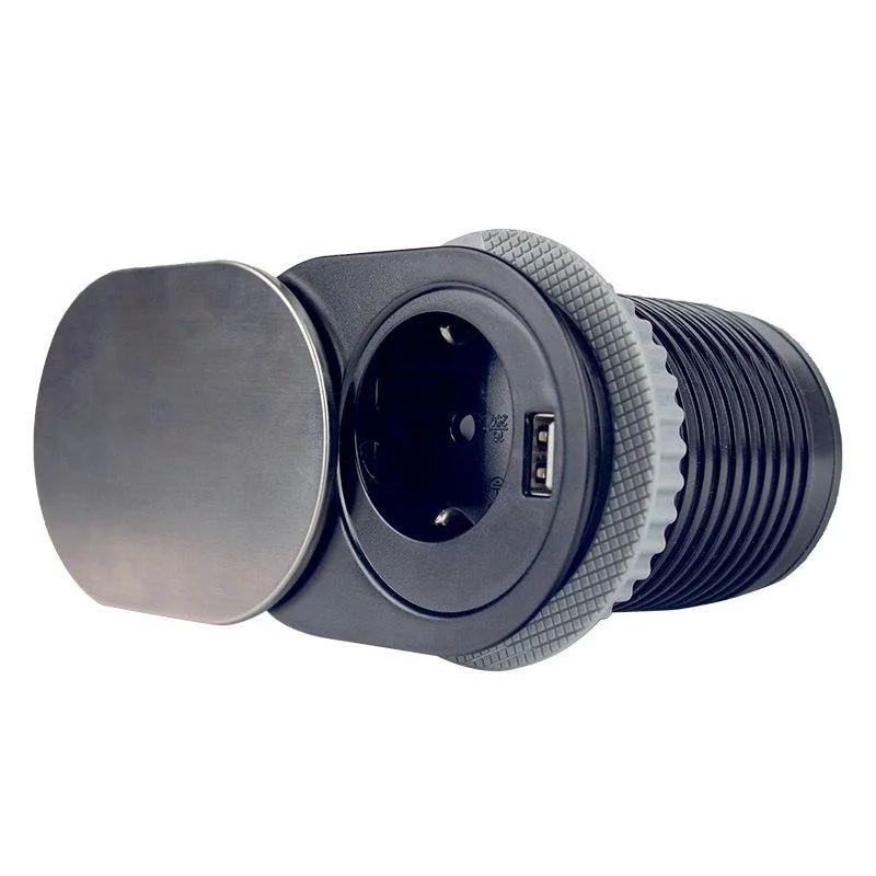 Меблева розетка  1 x 16А , 1 x USB 2.4А, провід 3 x 1.5 mm² — фото 3