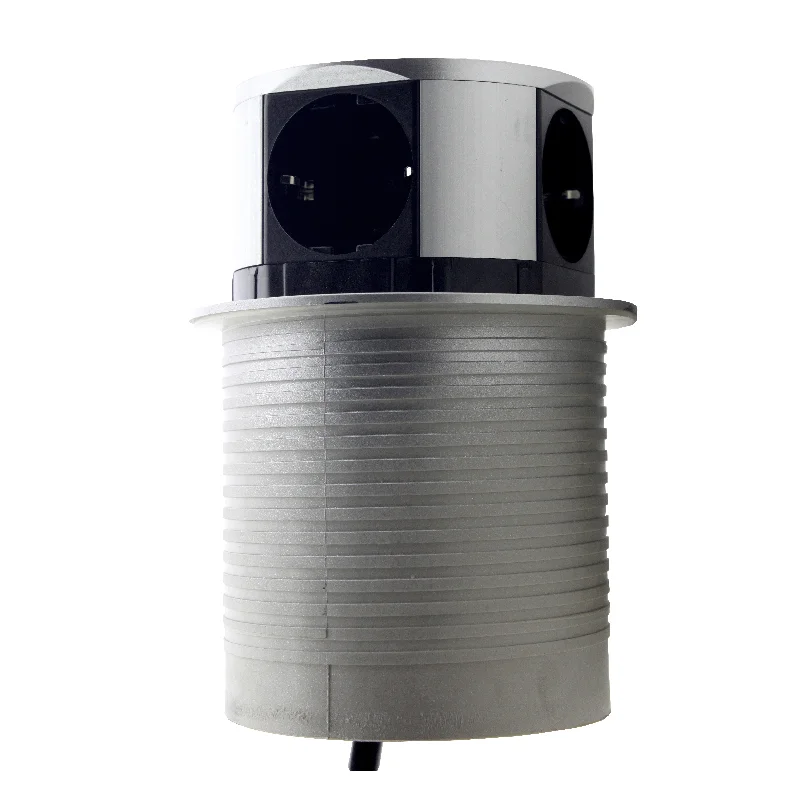 Меблева розетка 3 x 16А, 2 x USB 2.4А , металл + провід 3 x 1.5 mm² — фото 3