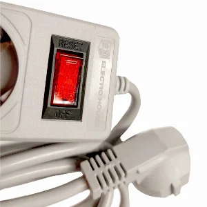 Мережевий фільтр із заземленням 3  гнізда, 2 м, сірий — фото 1