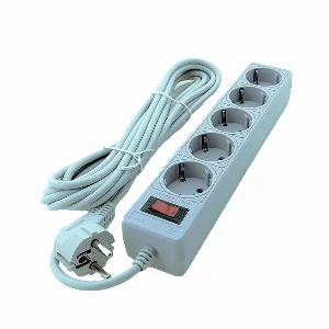 Мережевий фільтр із заземленням 5  гнізд, 5 м , сірий — фото 2