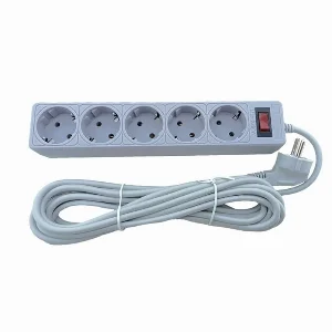 Мережевий фільтр із заземленням 5  гнізд, 5 м , сірий — фото 4