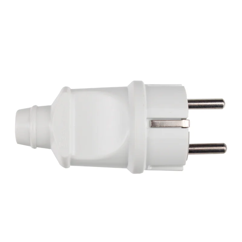 Вилка із заземленням в індивідуальній упаковці, білий — фото 2