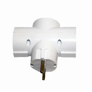 Трійник із заземленням 16A,  білий — фото 3