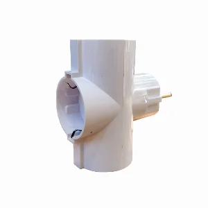 Трійник із заземленням 16A,  білий