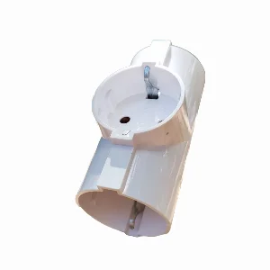 Трійник із заземленням 16A,  білий