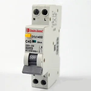 Дифф. автомат  40A 1p+N  (1 модуль) 230-240 В  6кА