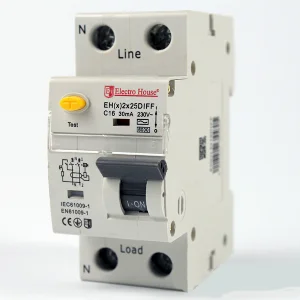 Дифф. автомат  25A 1p+N  (2 модулі) 230-240 В  6кА