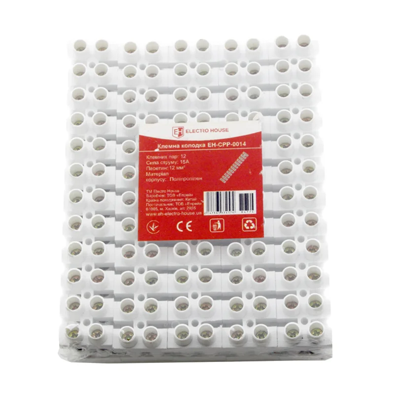 Клемна колодка 15A 12 мм²  поліетилен гвинтовий затиск — фото 3