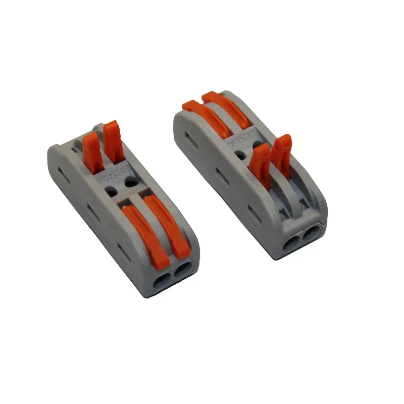 Конектор двосторонній на 2  контакти 600В,  32A, сірий — фото 2