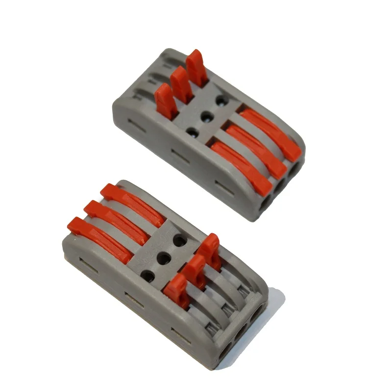 Конектор двосторонній на 3  контакти 600В,  32A, сірий