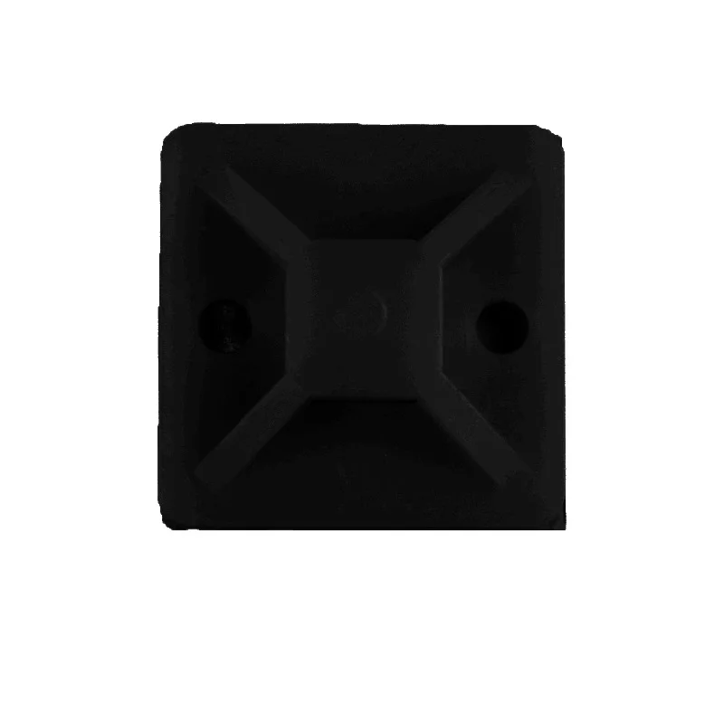 Майданчик для стяжки самоклеючий 20х20 мм , 50 шт., чорний