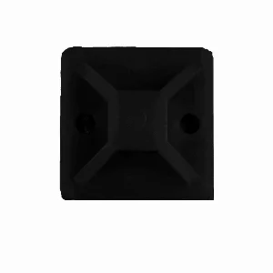 Майданчик для стяжки самоклеючий 20х20 мм , 50 шт., чорний