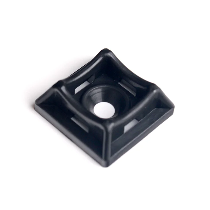 Майданчик для стяжки універсальний  Ø4мм, 20х20 мм , 50 шт., чорний — фото 2