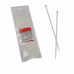 Стяжка кабельна 5х250 мм, 100 шт., білий