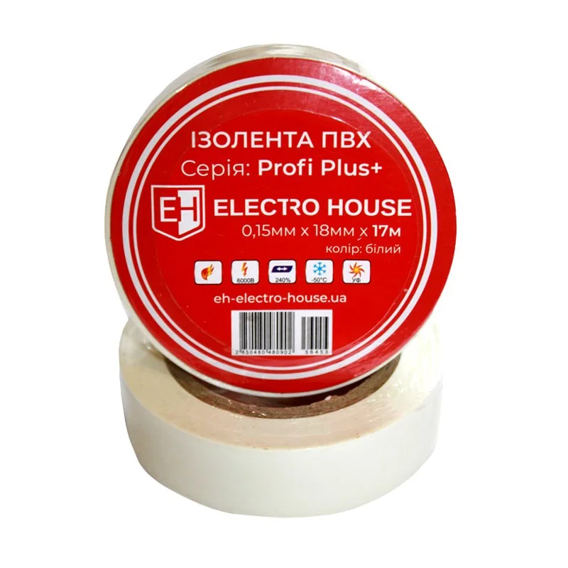 Біла  ізоляційна стрічка 17 м — фото 3