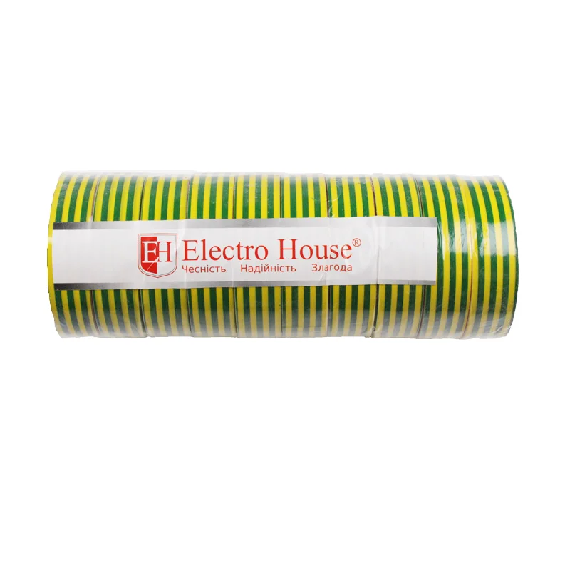 Жовто-зелена  ізоляційна стрічка 17 м
