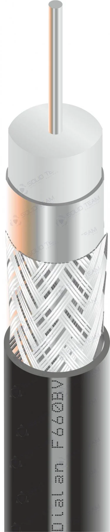 Коаксіальний кабель Dialan F660BV CCS (Чорний) 75 Ом 305м