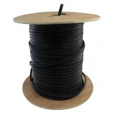 Кабель коаксіальний Dialan RG59 0,8 Cu + 2x0,50 мм2 Econom (з живленням) Чорний 305 м