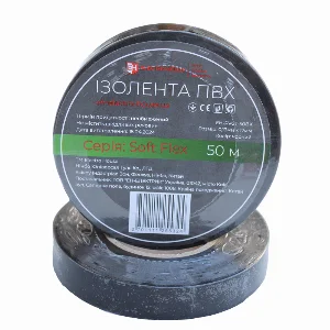 Ізоляційна стрічка ПВХ  Soft Flex 50 м , чорний
