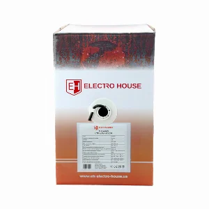 Сетевой кабель UTP cat5e 4х2х0,51 мм² CCA PE черный, со стальным проводом, наружный монтаж