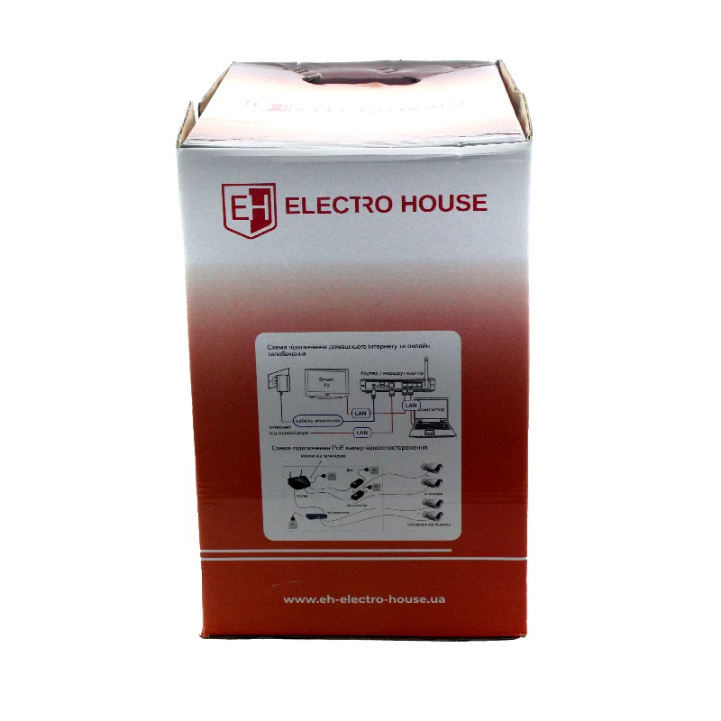 Мережевий кабель UTP cat5e 4х2х0,51 мм²  Cu  ПВХ  сірий, внутрішній монтаж — фото 3