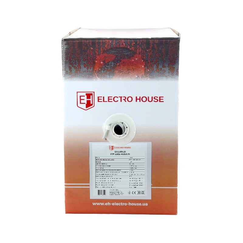 Мережевий кабель FTP cat5e 4х2х0,51 мм²  Cu  ПВХ  сірий, внутрішній монтаж — фото 5