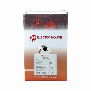 Мережевий кабель FTP cat5e 4х2х0,51 мм²  Cu  PE чорний, зовнішній монтаж