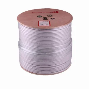 Кабель коаксіальний RG-6U 32%  мідь 1.02 ПВХ , білий, 305 м