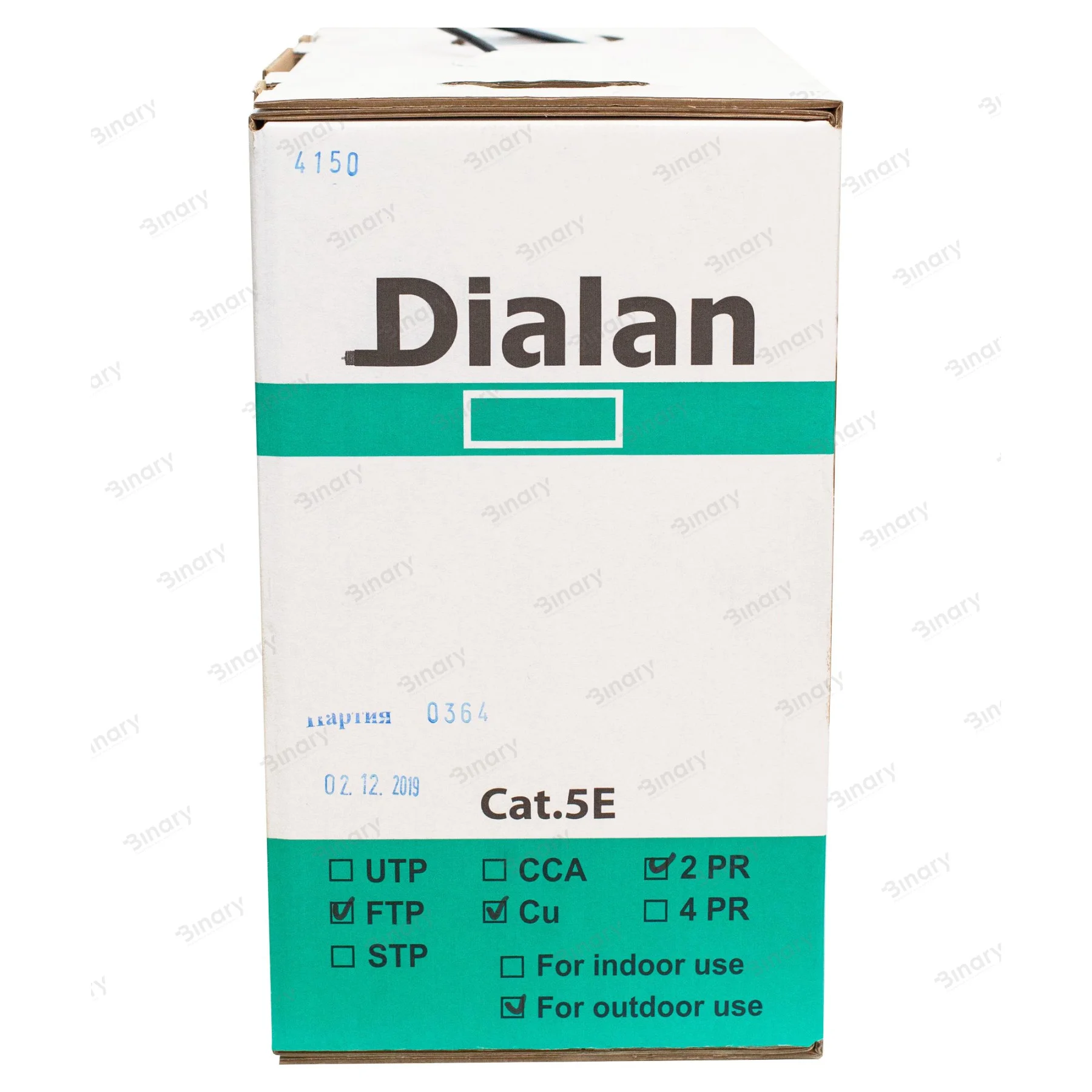 Вита пара FTP Cat.5E 2PR Cu (350МГц) PE Outdoor 305 м Dialan — фото 2