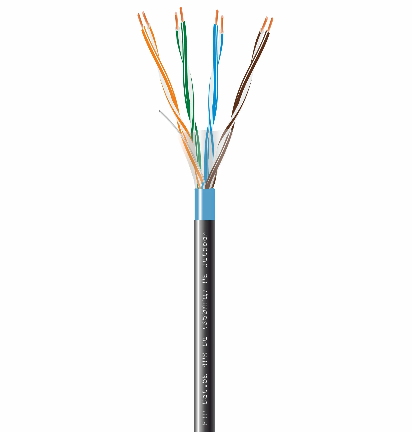 Вита пара FTP Cat.5E 4PR Cu (350МГц) PE Outdoor 50м Dialan — фото 2