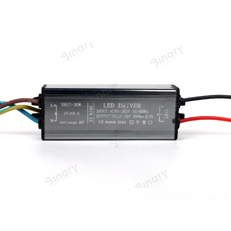 Драйвер для вуличного світильника 30 Вт IN: 85-265 В, OUT: 25-36 В 900 мА IP65